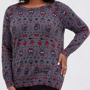 Torrid Kiki's Delivery Service Jiji Sweater Gray 1X